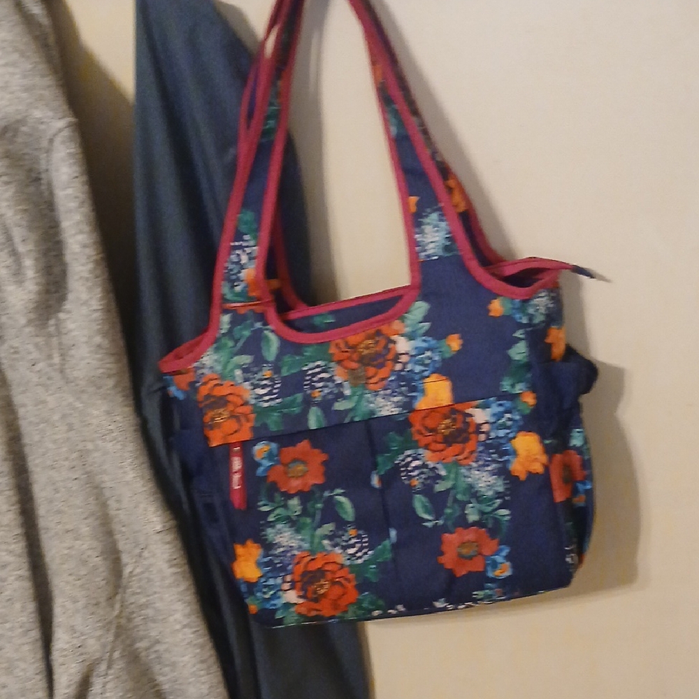 The Pioneer Woman Floral Red and Blue Tote Bag
